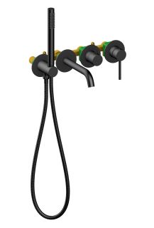 Смеситель встраиваемый для ванны с душем Timo Saona 2314/03YSM чёрный