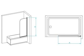 Шторка на ванну RGW SC-009 351100908-11 80см хром