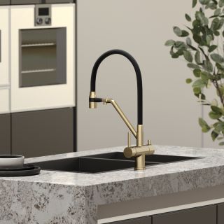 Смеситель для кухни Sancos Dora SC4003BG брашированное золото