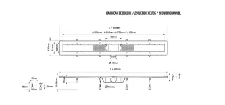 Душевой лоток Milleau MULTI M850MS 85 см сталь