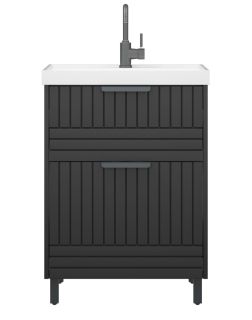 Тумба под раковину Corozo Терра SD-00001324 60см люкс матовый графит