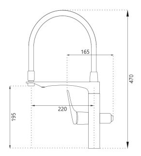 Смеситель для кухни Haiba HB76816-3 с подключением фильтра питьевой воды пепельный