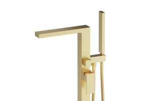 Напольный смеситель для ванны Timo Selene золото матовое 2210/17Y-CR