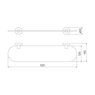 Полка IDDIS Sena хром SENSSG0i44