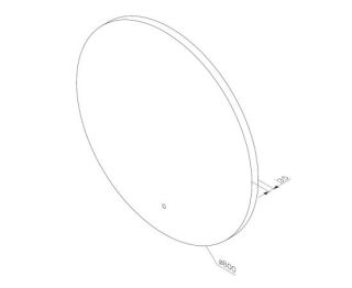 Зеркало Am.Pm X-Joy M85MOX40801S с  LED-подсветкой и ИК-сенсором 80 см