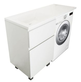 Напольная тумба под раковину Эстет Dallas Luxe ФР-00002292 Л/П 115см два ящика белый