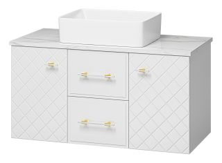 Подвесная тумба под раковину Brevita Shanel SHA-09100-01-01-2Я 100см белый