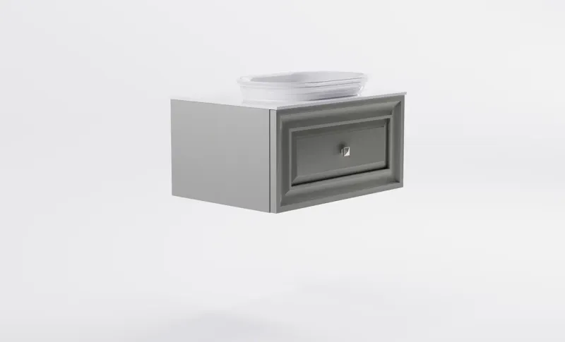 Тумба с раковиной Astra-Form Шарм 4631177713408 80 см серый матовый