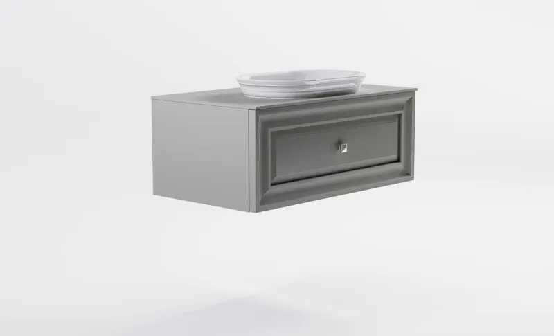 Тумба с раковиной Astra-Form Шарм 4631177715143 100 см серый матовый