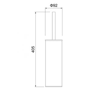 Щётка для туалета настенно-напольная Timo Saona 13161/18 чёрное золото