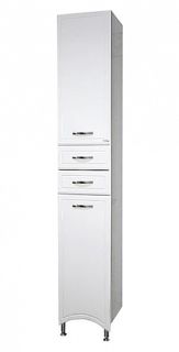 Напольный шкаф - пенал Misty Дрея 35см левый белый