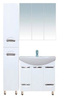 Напольный шкаф - пенал Misty Лаванда 35см правый белый