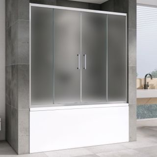 Шторка на ванну ABBER Schwarzer Diamant AG57160M 160см хром