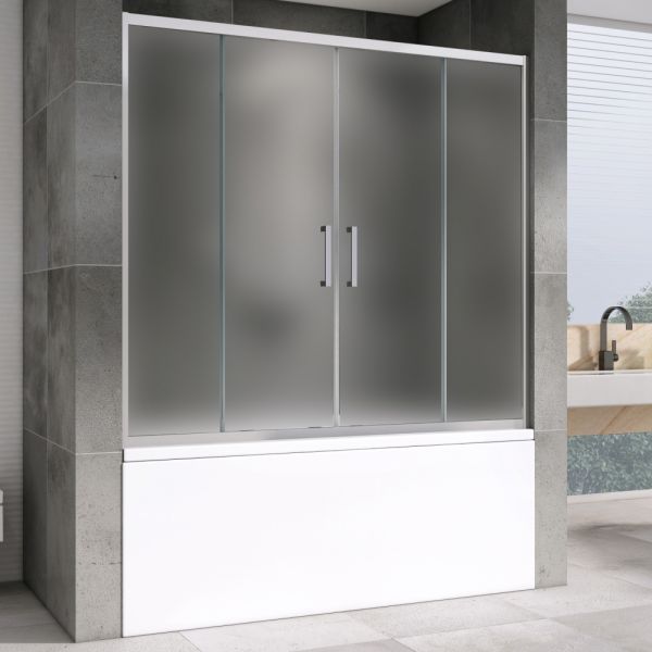 Шторка на ванну ABBER Schwarzer Diamant AG57150M 150см хром