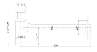 Сифон для раковины ABBER AF0031RG розовое золото