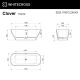 Ванна из искусственного камня WHITECROSS Clover 0220.170072.2XXXX 170x72 см RAL мат