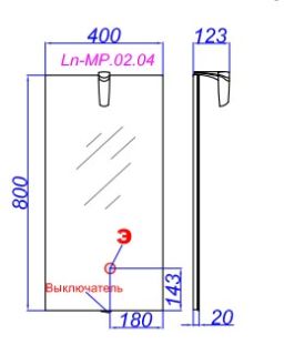 Зеркало Aqwella Леон-МР Ln-MP.02.04/W
