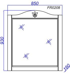 Зеркало Aqwella Франческа FR0208
