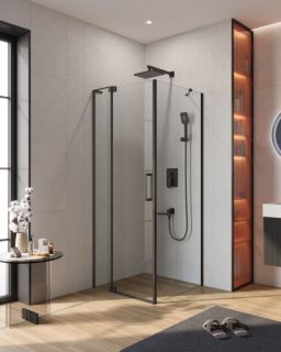Душевой уголок CEZARES SLIDER-AH-1-80-70/80-C-NERO