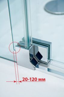 Душевой уголок CEZARES SLIDER-AH-2-90/100-100/110-GRIGIO-NERO