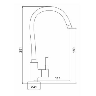 Смеситель для кухни Gappo G1052-96 с гибким изливом и подключением фильтра питьевой воды чёрный