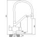 Смесители для кухни Gappo G4398-86 под фильтр с гибким изливом чёрный