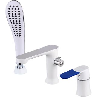 Смеситель на борт ванны Frap H34 F1134 хром белый