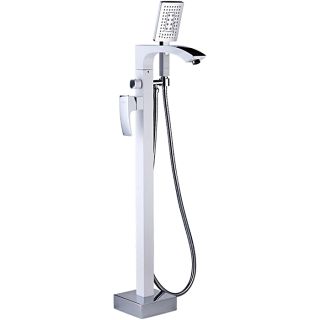 Напольный смеситель для ванны Gappo G3007-8 белый/хром