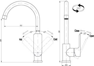 Смеситель для кухни Triton Панама Щ0000005683 коралловый