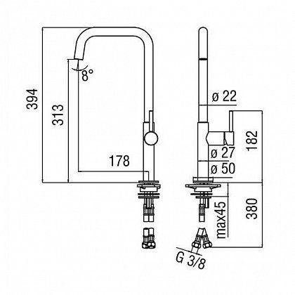 Смеситель Nobili Acquerelli AQ93113CR для кухни