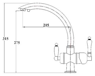Смеситель для кухни ZORG Sanitary ZR 327 YF BR