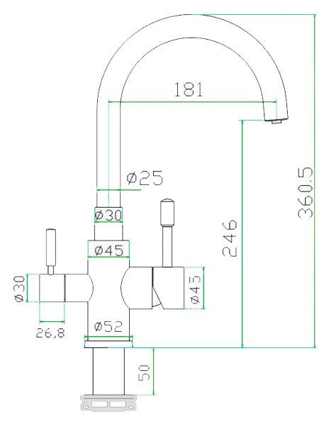 Смеситель для кухни ZORG Inox SZR-1339
