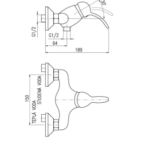 Смеситель для душа Rav Slezak Labe L081.5BC белый
