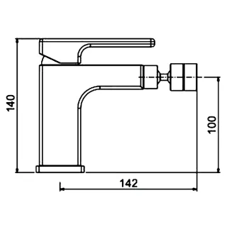 Смеситель для биде Gappo G5017-6 чёрный