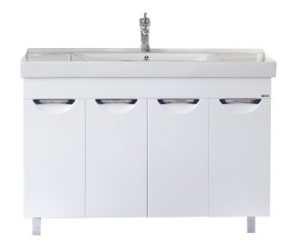 Напольная тумба под раковину Misty София 120см белый