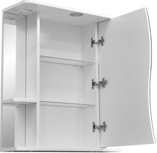 Зеркало-шкаф с подсветкой Stella Polar Лолита 65см правый белый SP-00000054