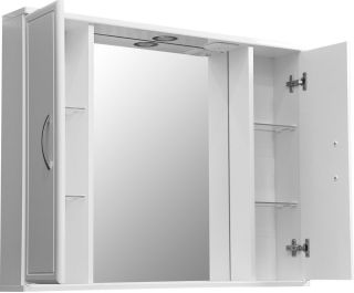 Зеркало-шкаф с подсветкой Stella Polar Концепт 90см белый SP-00000131