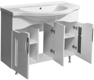 Тумба под раковину Stella Polar Сильва 100см белый SP-00000204