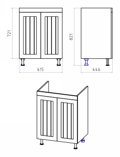 Напольная тумба под раковину Misty Спарта 65см белый