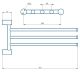 Полотенцедержатель Haiba HB8413-4 40см бронза