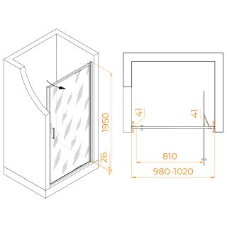 Душевая дверь RGW SV-05 70320510-11 100см хром