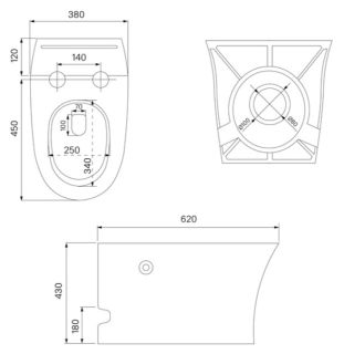 Приставной унитаз IDDIS Pulse PULIDSEi26 с функцией импульсного смыва белый