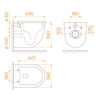 Унитаз подвесной RGW SW-44 65420244-01 белый