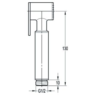 Лейка гигиеническая Swedbe Terracotta 2568 тёмная бронза