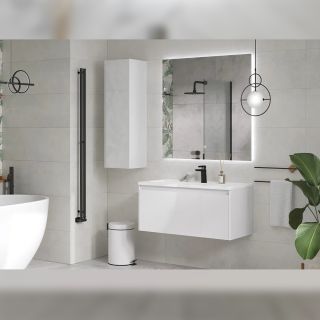 Тумба под раковину подвесная Velvex Klaufs tp.KLA.MAR.100.1Y белый, 100 см