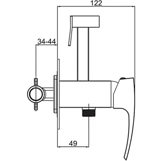 Гигиенический душ со смесителем Gappo G7207-1 хром