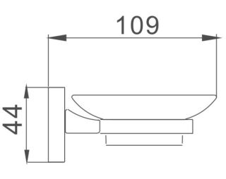 Мыльница Haiba HB8602 хром