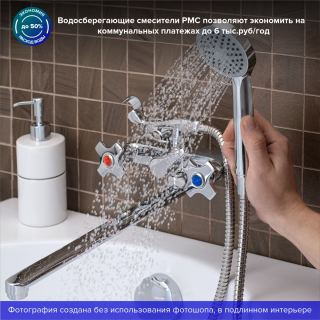 Смеситель для ванны с душем РМС SL115-140E хром