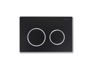 Клавиша смыва Aquatek Small TDI-0000003 чёрный матовый ободок хром