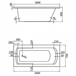 Панель фронтальная для акриловой ванны Santek Монако XL 160х75 1WH112079